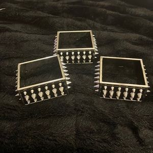 3 Square Plastic Large Spike Bracelet’s